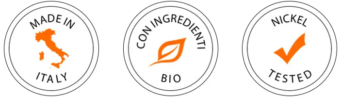 Prodotto Made in Italy con Ingredienti Bio e Nickel Tested