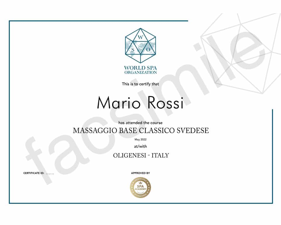 Certificato Ufficiale WSO