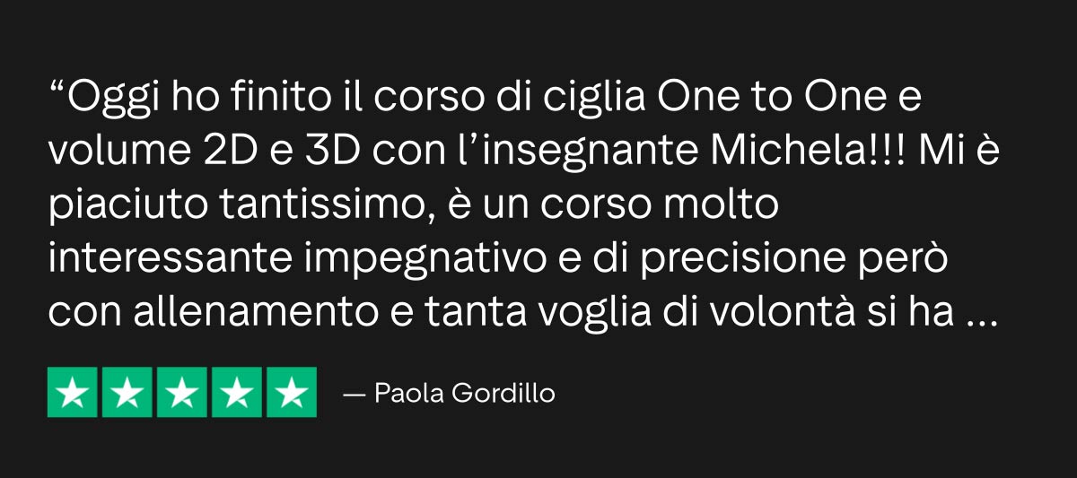 Testimonianza Percorso Lashmaker