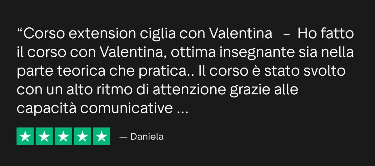 Testimonianza Percorso Lashmaker